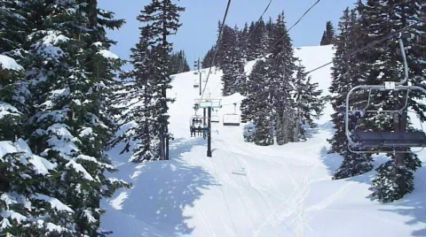 Ski Lift Stock Footage 665252