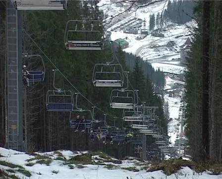 Ski lift Stock Footage 1008280