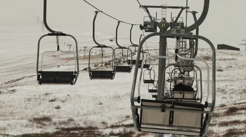On the Ski Lift Stock Footage 1044982