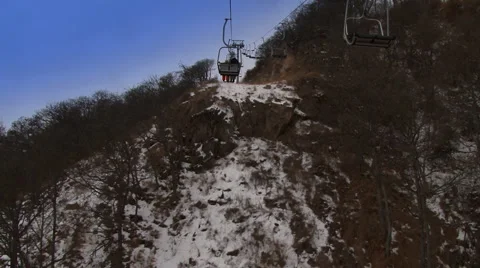On the Ski Lift 库存影片 1057309