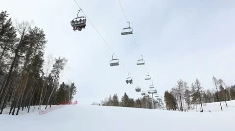 Ski lift Stock Footage 8952852