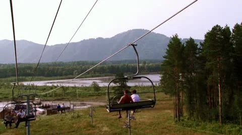 Ski lift Stock Footage 10711937