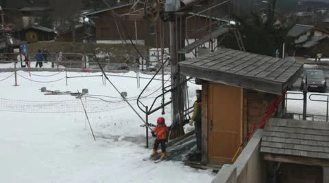 Ski lift Stock Footage 10744144