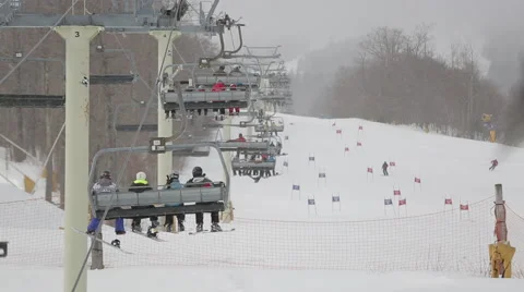 Ski lift Stock Footage 51237743