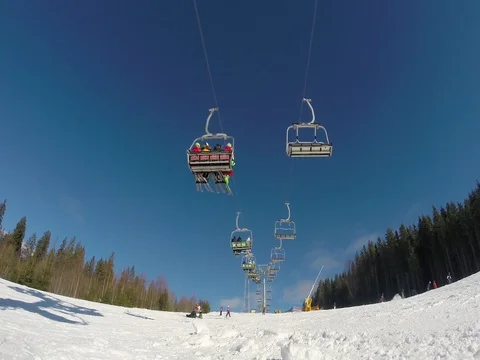 Ski lift Stock Footage 72294990