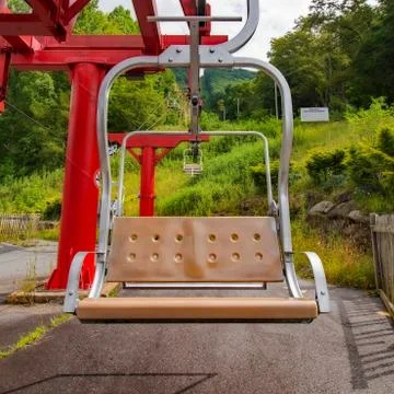 Ski Lift Frame in Frame Foto stock