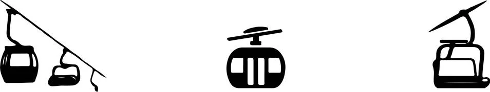 Ski lift icon isolated on white background Stock Illustration