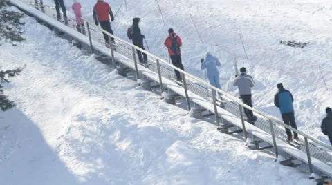 Ski Lift on mountain Video stock 34026977