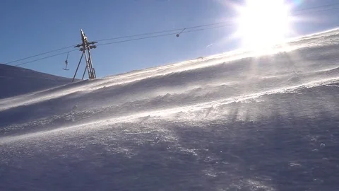 Ski lift moving up to the mountain. 스톡 동영상 71367416
