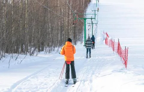 Ski lift. Stock Photos
