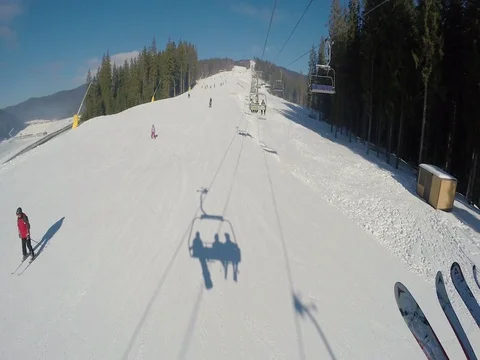 Ski lift ride Video stock 72295006