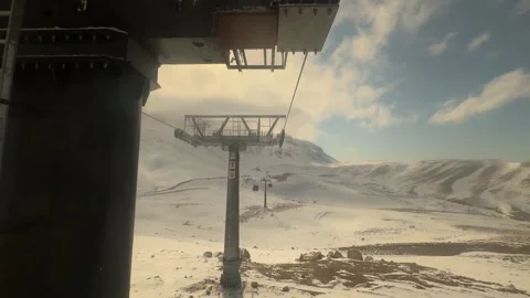 Ski lift snow video Stock Footage 301557006