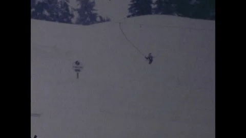 Ski lift solo Stock Footage 251835489