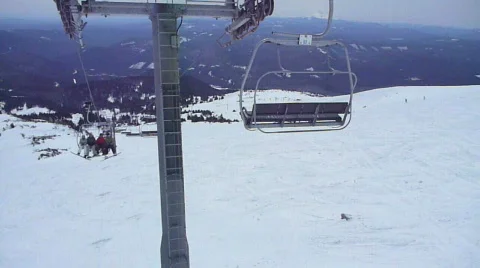 Ski Lift to Summit 2 Stock Footage 665565