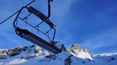 Ski lift sunset 스톡 동영상 974793
