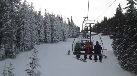 Ski Lift three Stock Footage 58653779