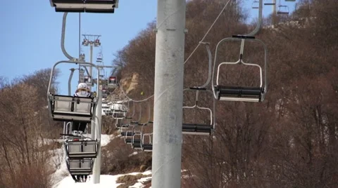 Ski Lift  Time Lapse Vídeos de archivo 62214495