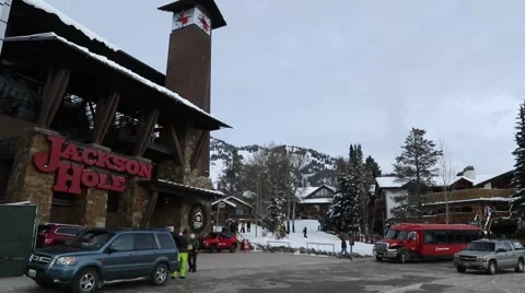 Ski Lodge in Winter Stock Footage 62551677