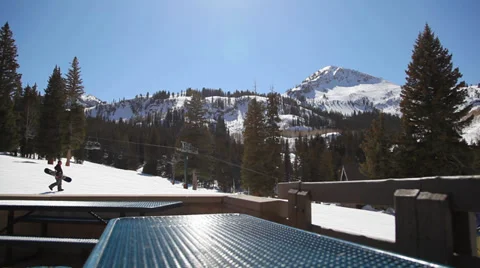 Ski lunch area Video stock 36764234