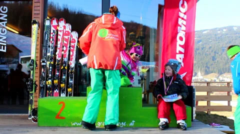 Ski medals Stock Footage 35500993