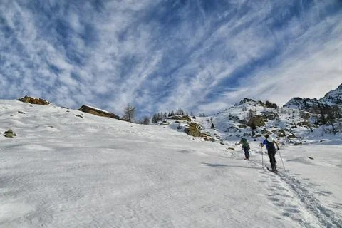 Ski mountaineering. Stock Photos
