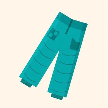 Ski pants winter, autumn. Vector illustration. Illustrazione stock