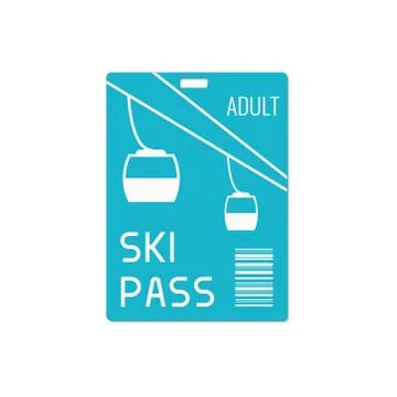 Ski pass icon Stock Illustration