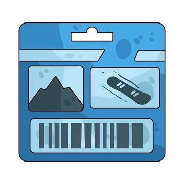 Ski Pass illustration Stock Illustration