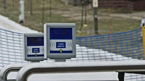 Ski pass readers Stock Footage 69936957