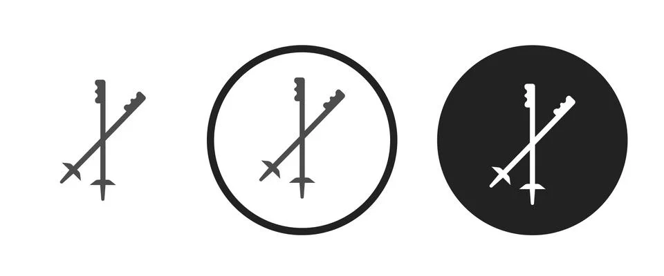 Ski pole icon . web icon set .vector illustration Stock Illustration
