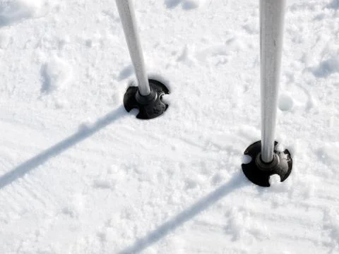 Ski poles Stock Photos