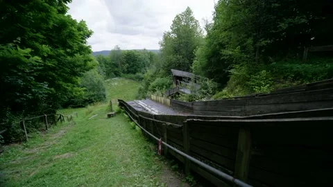 Ski Ramp in Summer Video stock 171242731