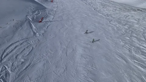 Ski resort aerial view Stock Footage 237165555