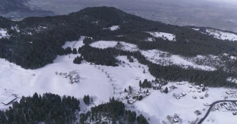 Ski resort in Austria in winter Stock Footage 266894400