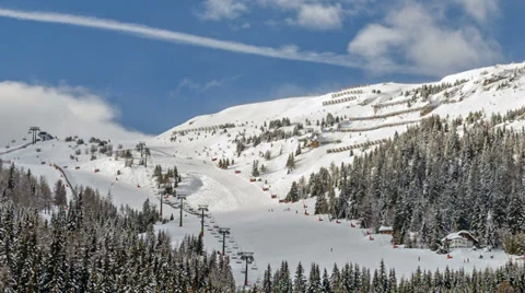 Ski resort in Austrian Alps Stock Footage 34501249
