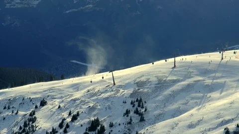 Ski resort Austrian alps Video stock 71103365