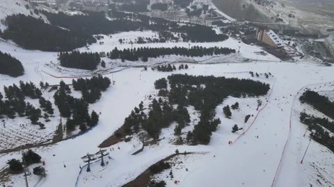Ski resort drone shot Stock Footage 237152160