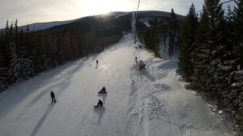Ski resort Stock Footage 122261462