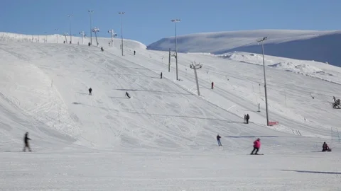 Ski resort in Khibiny Stock Footage 114993254