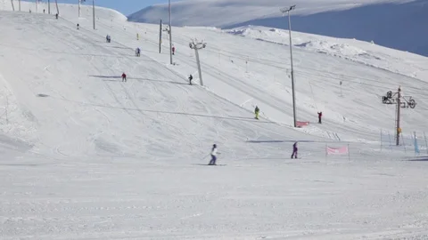 Ski resort in Khibiny Stock Footage 114993268