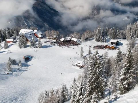 Ski resort krvavec Stock Photos