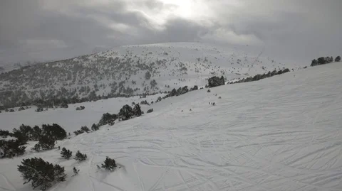 Ski resort landscape Stock Footage 126149665