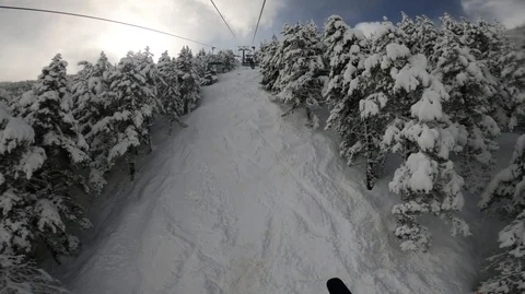 Ski resort landscape Stock Footage 126150850
