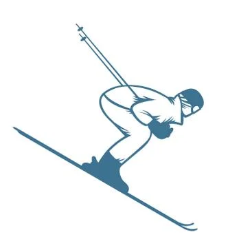 Ski resort logo emblems, labels badges vector elements 스톡 일러스트