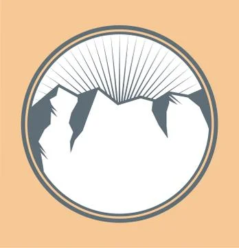 Ski resort logo emblems, labels badges vector elements Stock Illustration