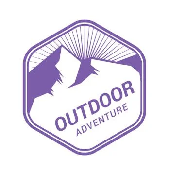 Ski resort logo emblems, labels badges vector elements Stock Illustration