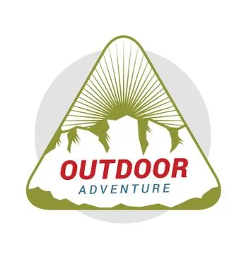 Ski resort logo emblems, labels badges vector elements Stock Illustration