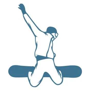 Ski resort logo emblems, labels badges vector elements Stock Illustration