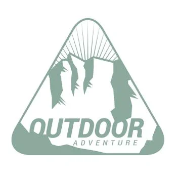 Ski resort logo emblems, labels badges vector elements Stock Illustration