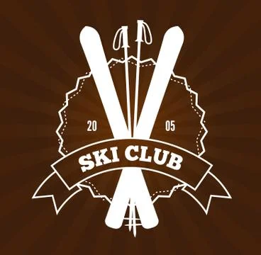 Ski Resort Logo Stock Illustration